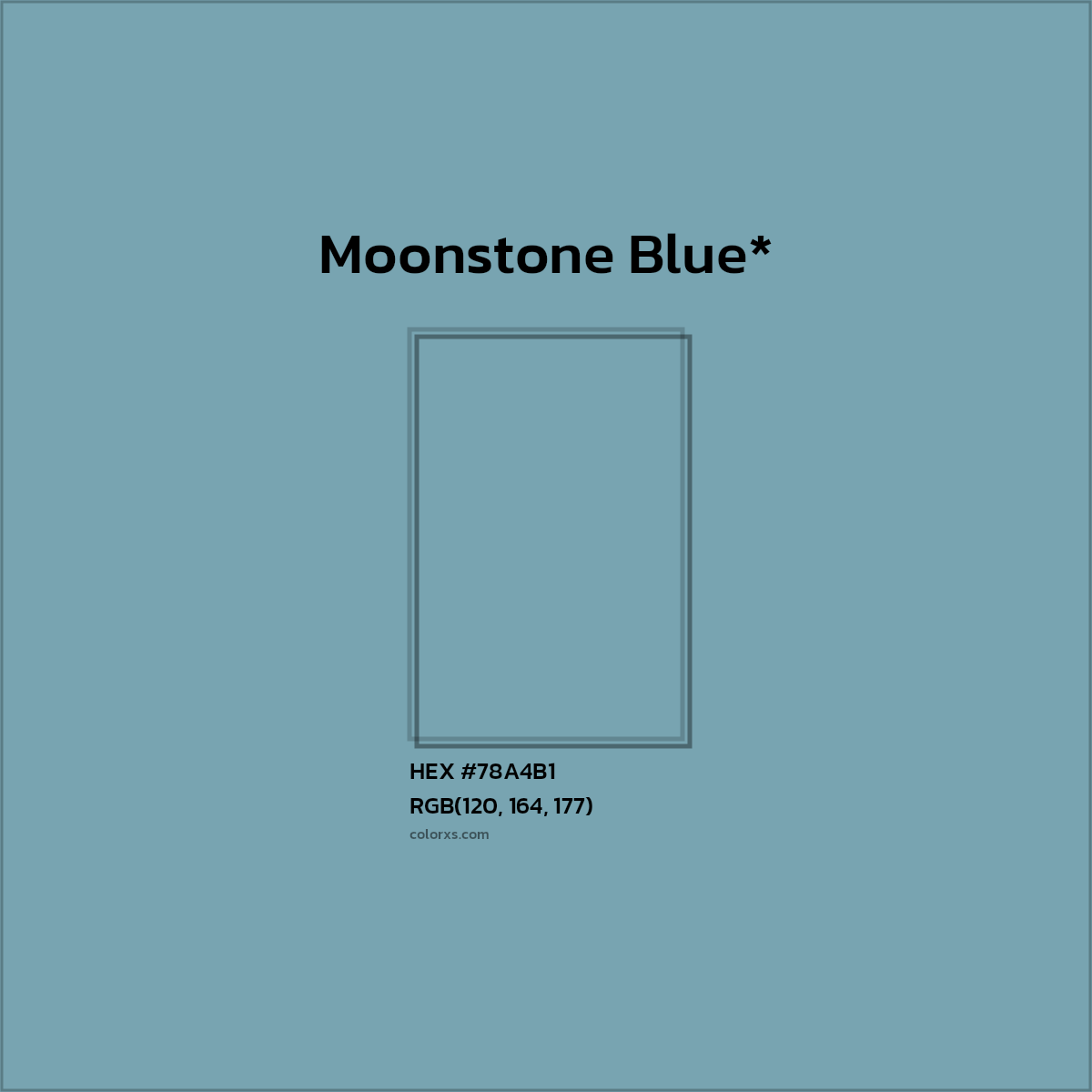 HEX #78A4B1 Color Name, Color Code, Palettes, Similar Paints, Images