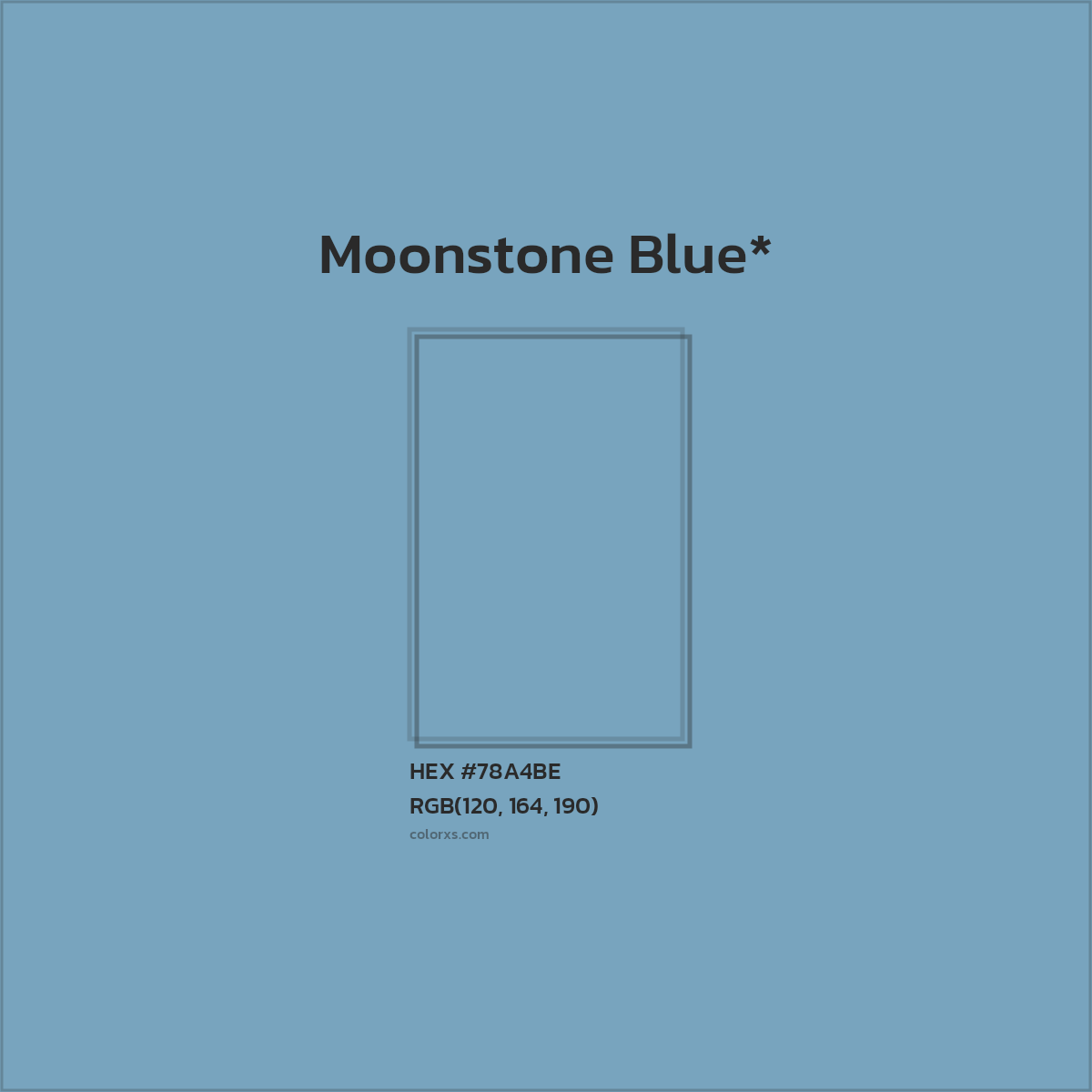 HEX #78A4BE Color Name, Color Code, Palettes, Similar Paints, Images