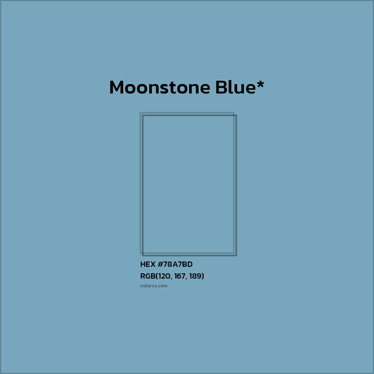 HEX #78A7BD Color Name, Color Code, Palettes, Similar Paints, Images