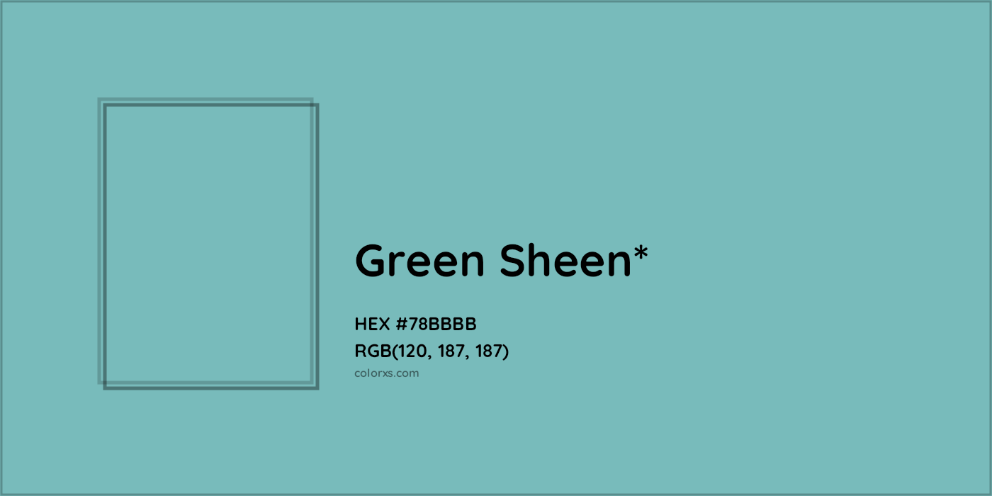 HEX #78BBBB Color Name, Color Code, Palettes, Similar Paints, Images