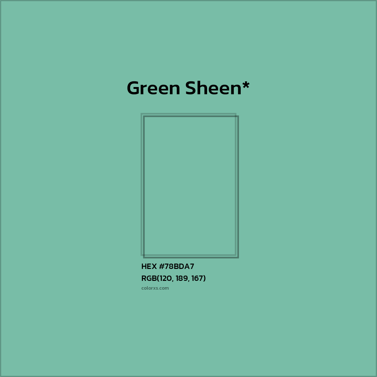 HEX #78BDA7 Color Name, Color Code, Palettes, Similar Paints, Images