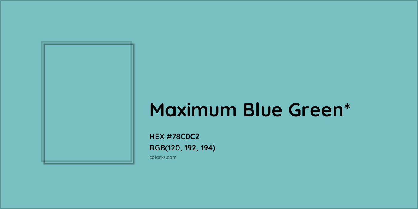 HEX #78C0C2 Color Name, Color Code, Palettes, Similar Paints, Images