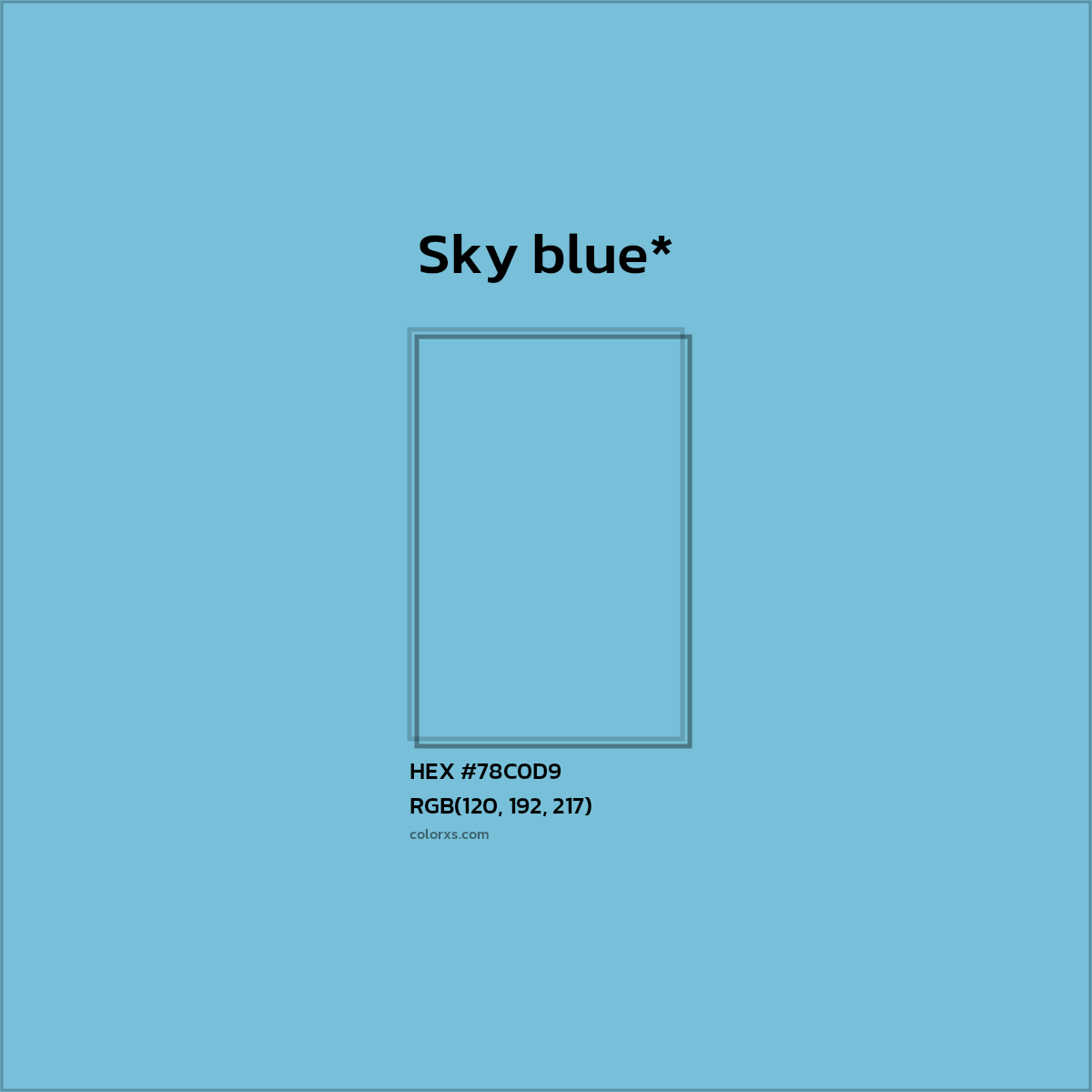 HEX #78C0D9 Color Name, Color Code, Palettes, Similar Paints, Images