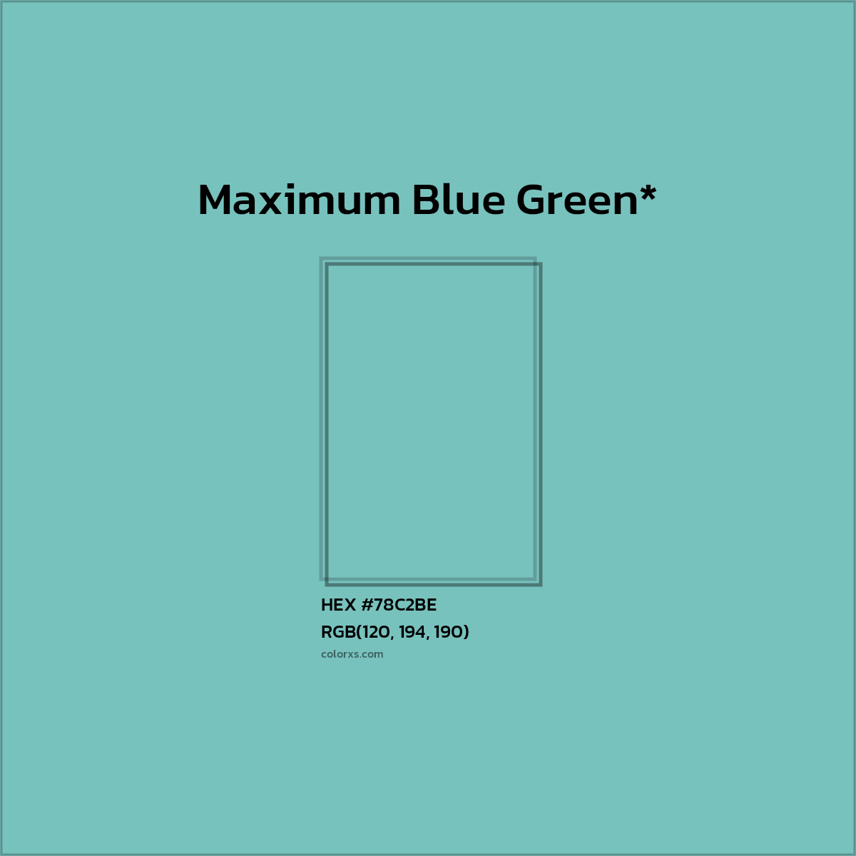HEX #78C2BE Color Name, Color Code, Palettes, Similar Paints, Images