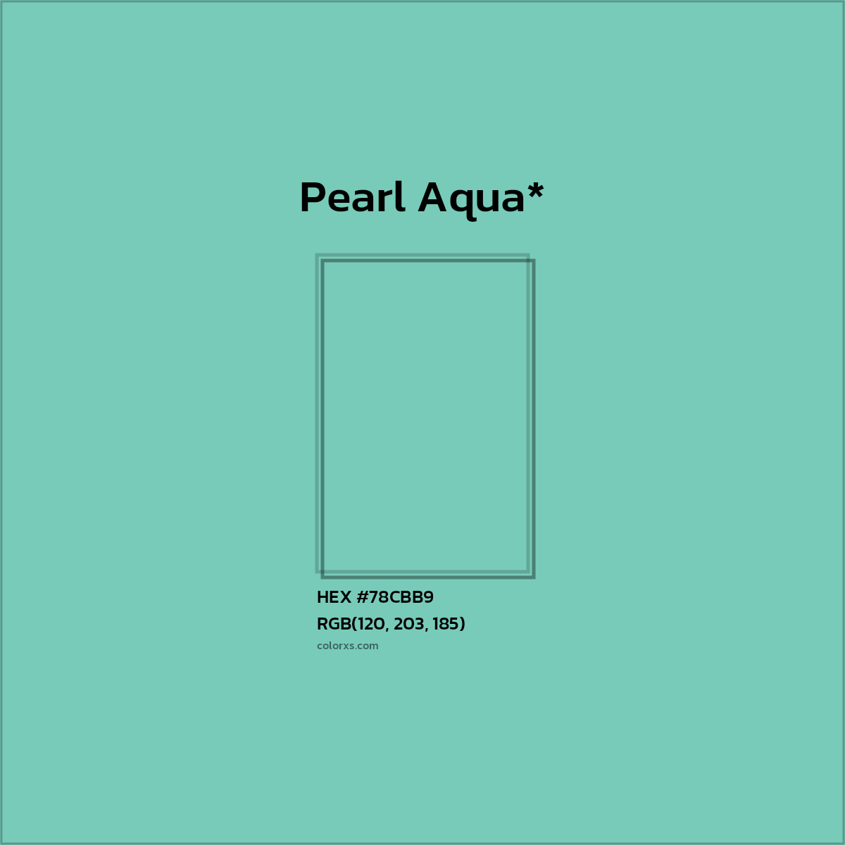 HEX #78CBB9 Color Name, Color Code, Palettes, Similar Paints, Images