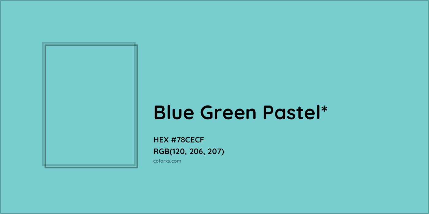 HEX #78CECF Color Name, Color Code, Palettes, Similar Paints, Images