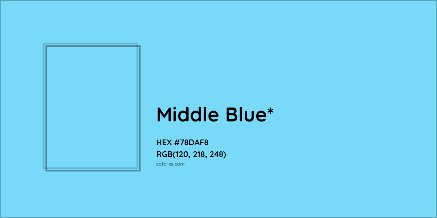 HEX #78DAF8 Color Name, Color Code, Palettes, Similar Paints, Images