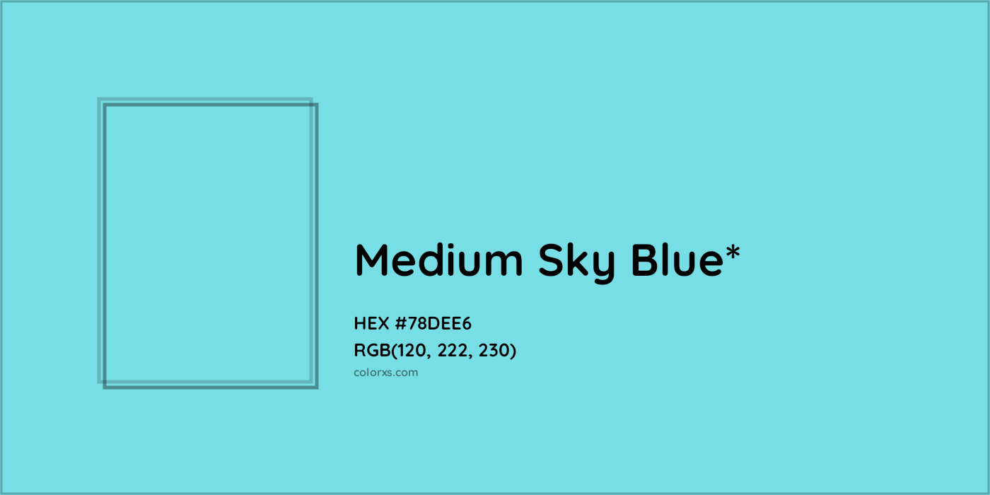 HEX #78DEE6 Color Name, Color Code, Palettes, Similar Paints, Images
