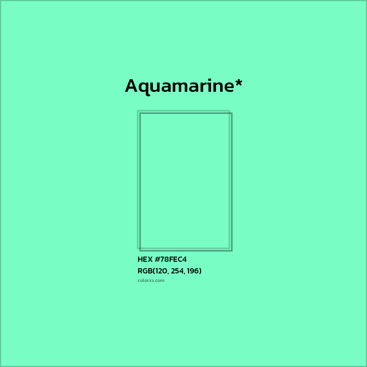 HEX #78FEC4 Color Name, Color Code, Palettes, Similar Paints, Images