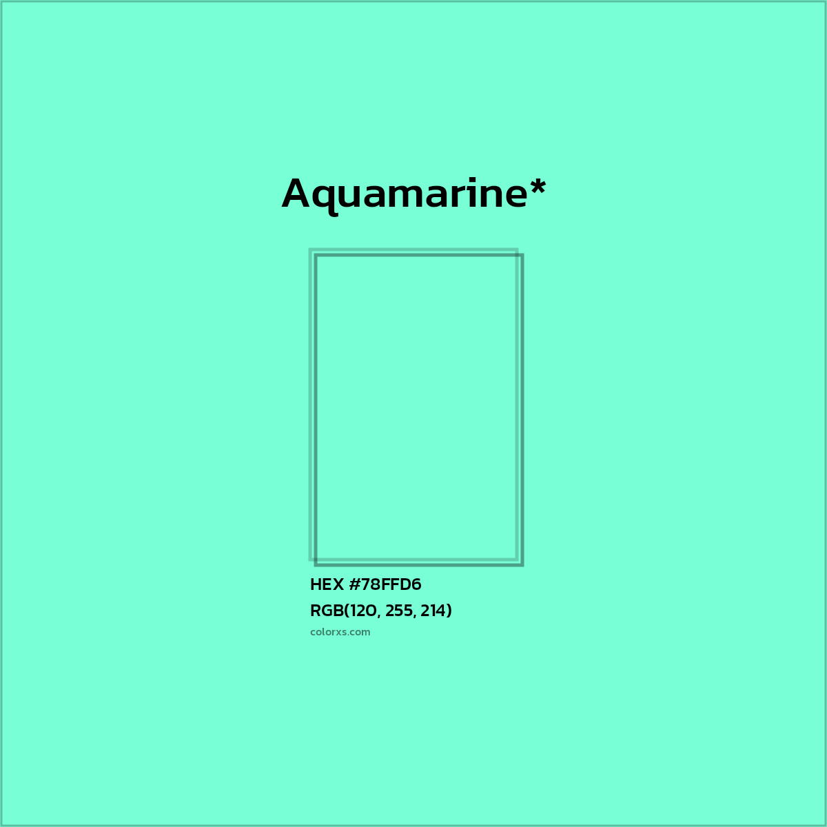 HEX #78FFD6 Color Name, Color Code, Palettes, Similar Paints, Images