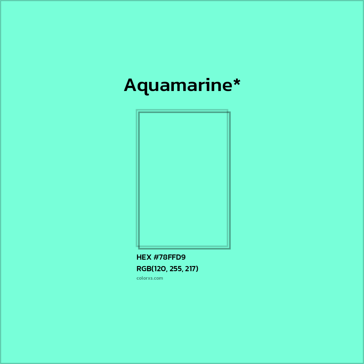 HEX #78FFD9 Color Name, Color Code, Palettes, Similar Paints, Images