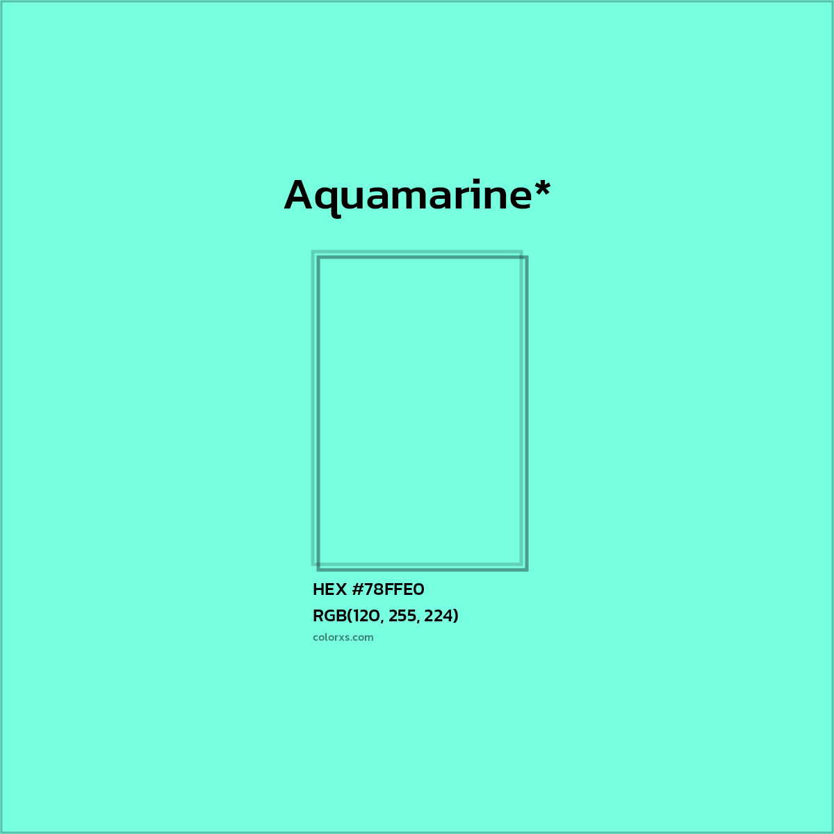 HEX #78FFE0 Color Name, Color Code, Palettes, Similar Paints, Images