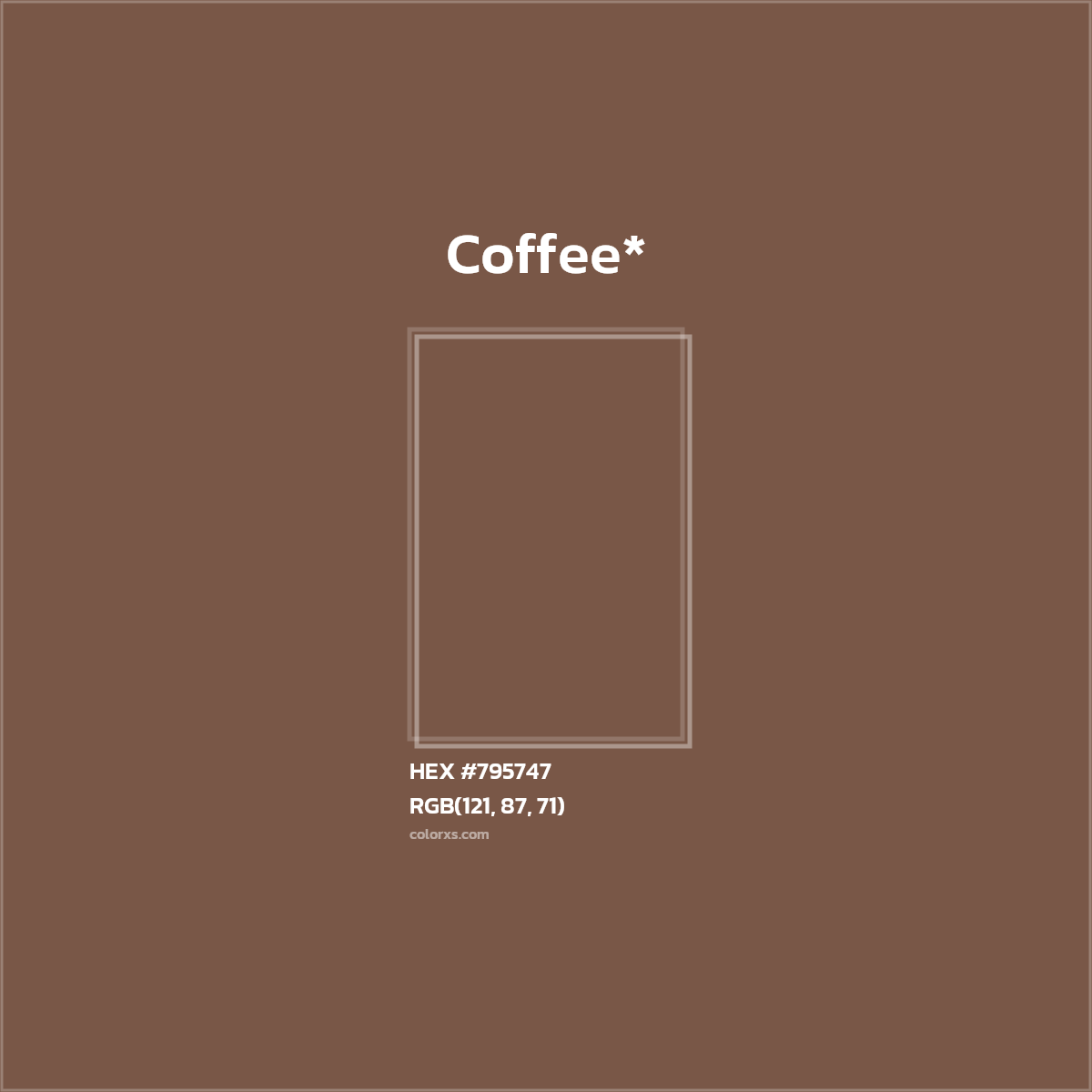HEX #795747 Color Name, Color Code, Palettes, Similar Paints, Images