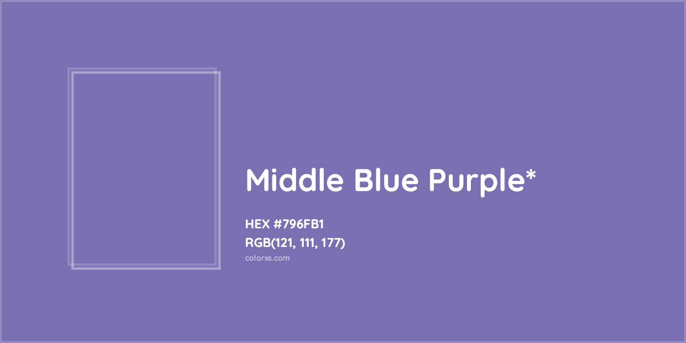 HEX #796FB1 Color Name, Color Code, Palettes, Similar Paints, Images