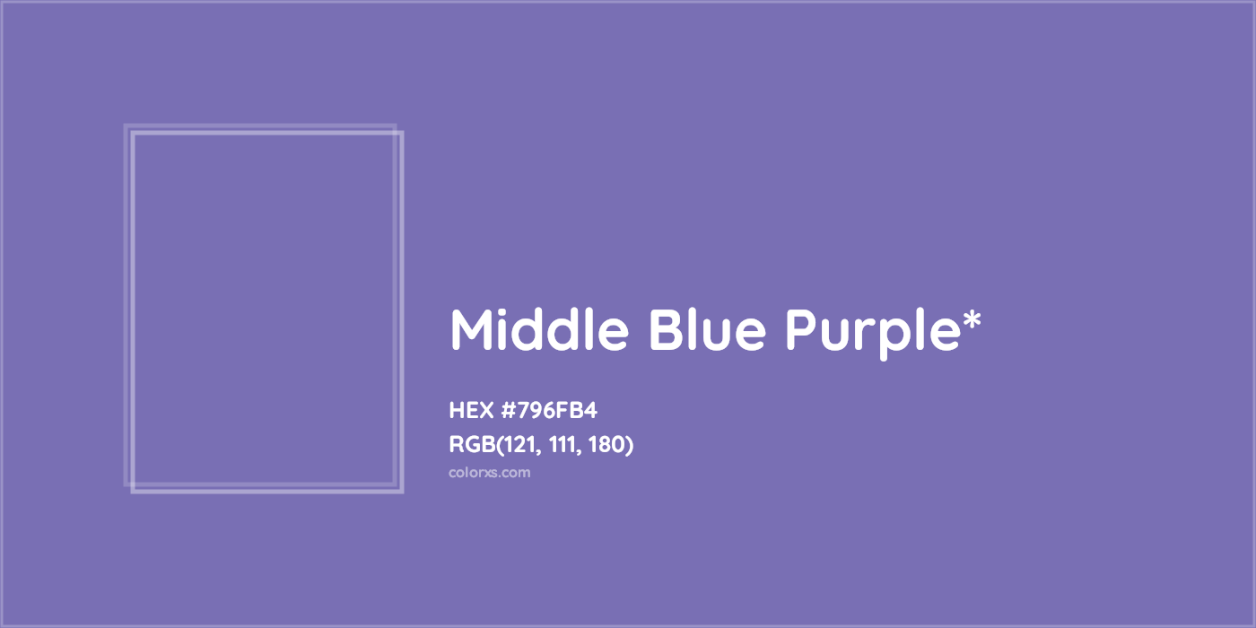 HEX #796FB4 Color Name, Color Code, Palettes, Similar Paints, Images