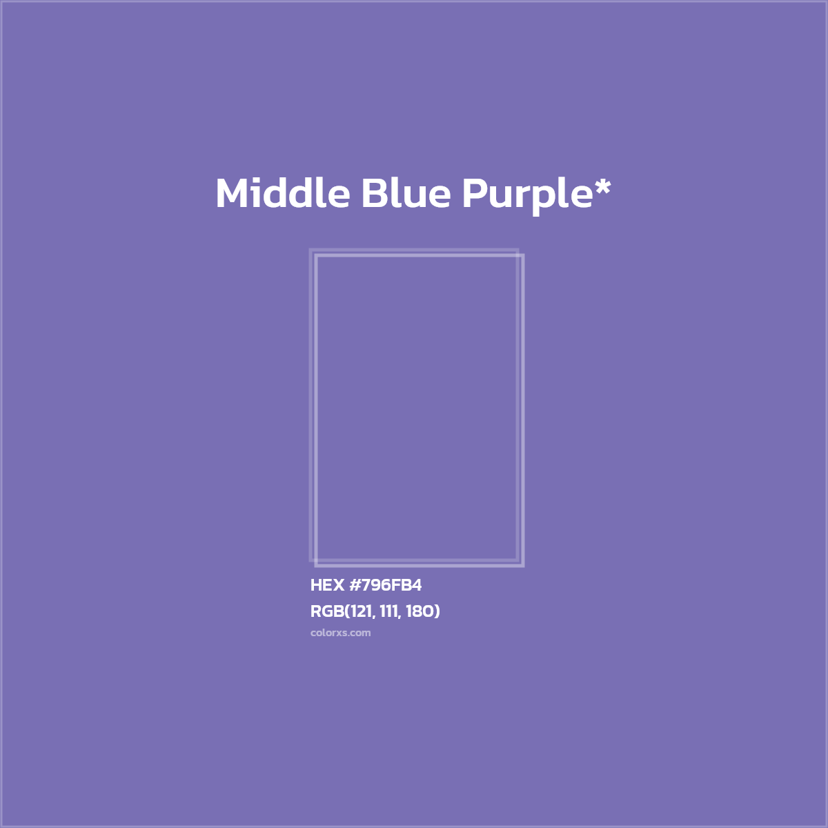 HEX #796FB4 Color Name, Color Code, Palettes, Similar Paints, Images