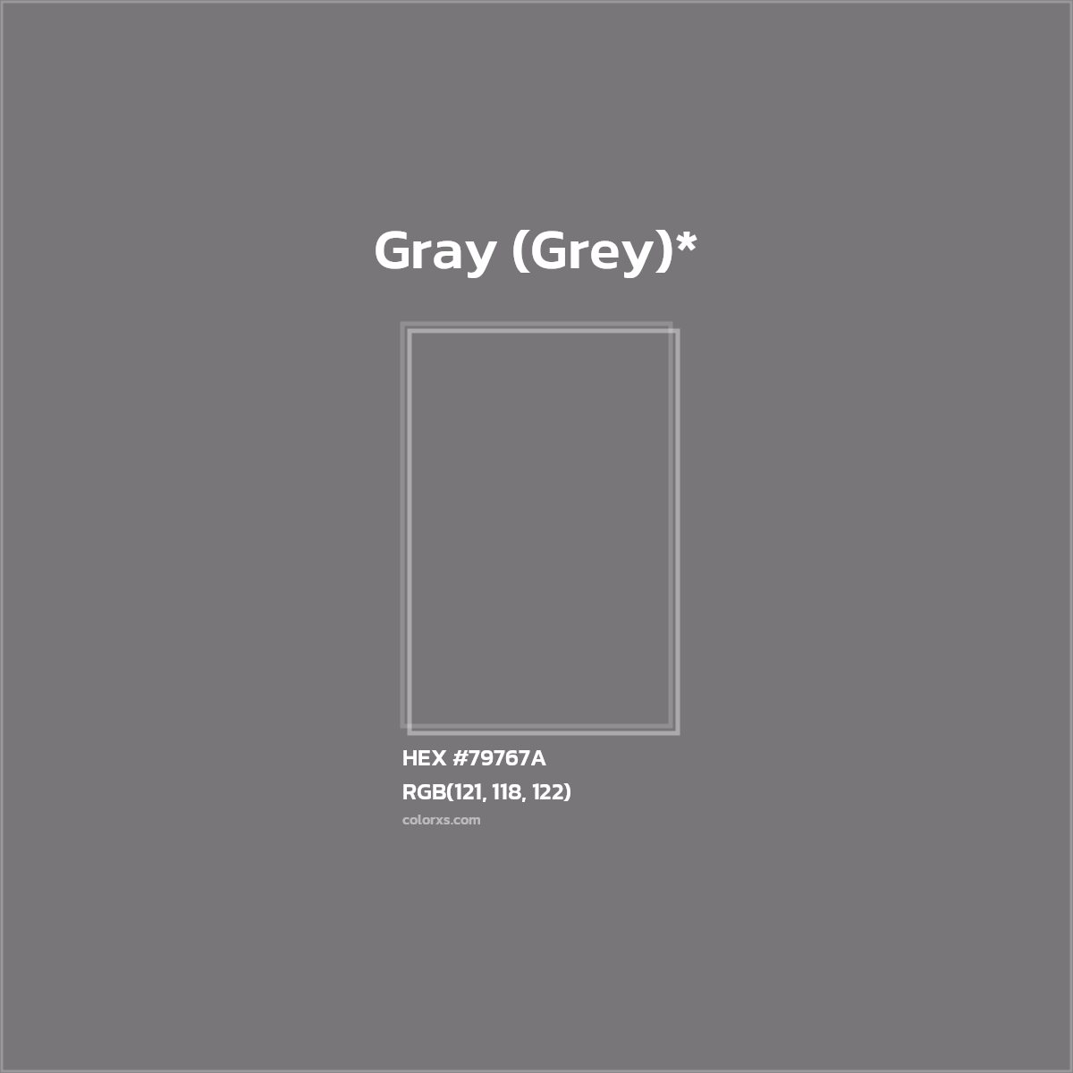 HEX #79767A Color Name, Color Code, Palettes, Similar Paints, Images
