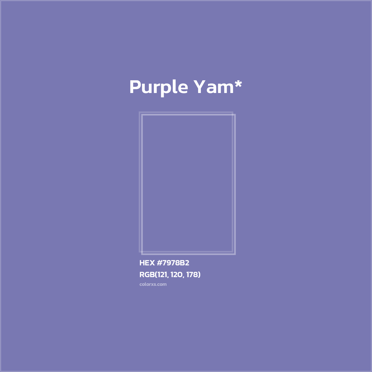 HEX #7978B2 Color Name, Color Code, Palettes, Similar Paints, Images