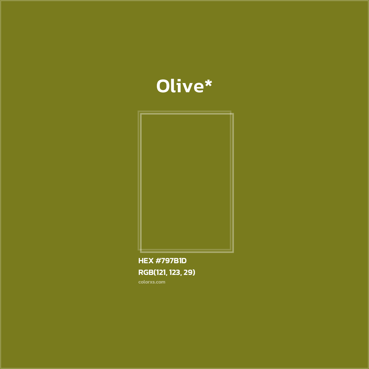 HEX #797B1D Color Name, Color Code, Palettes, Similar Paints, Images