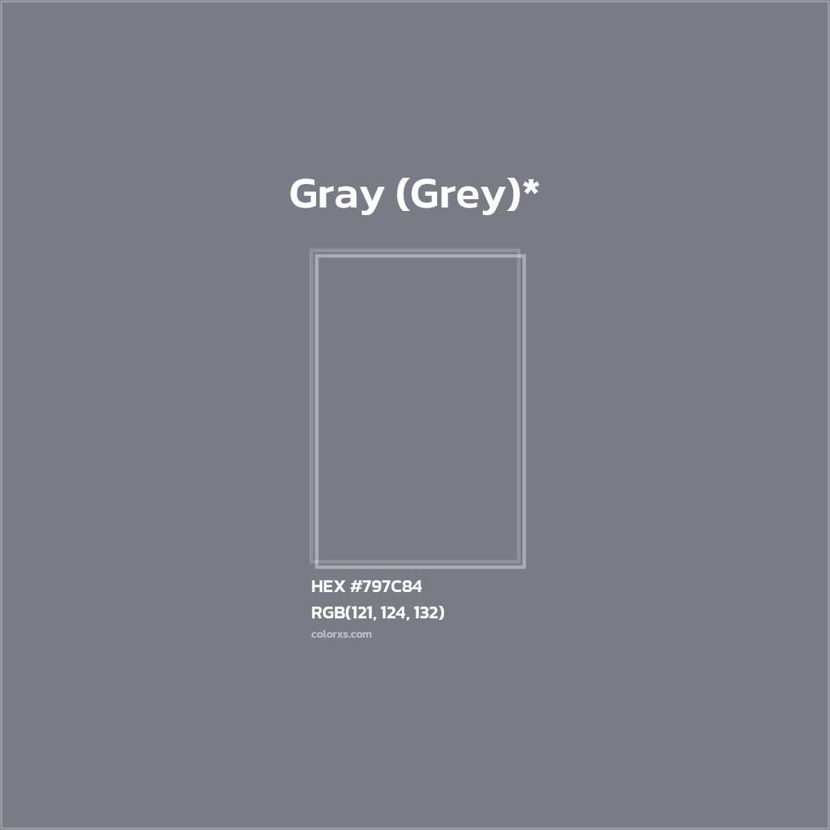 HEX #797C84 Color Name, Color Code, Palettes, Similar Paints, Images