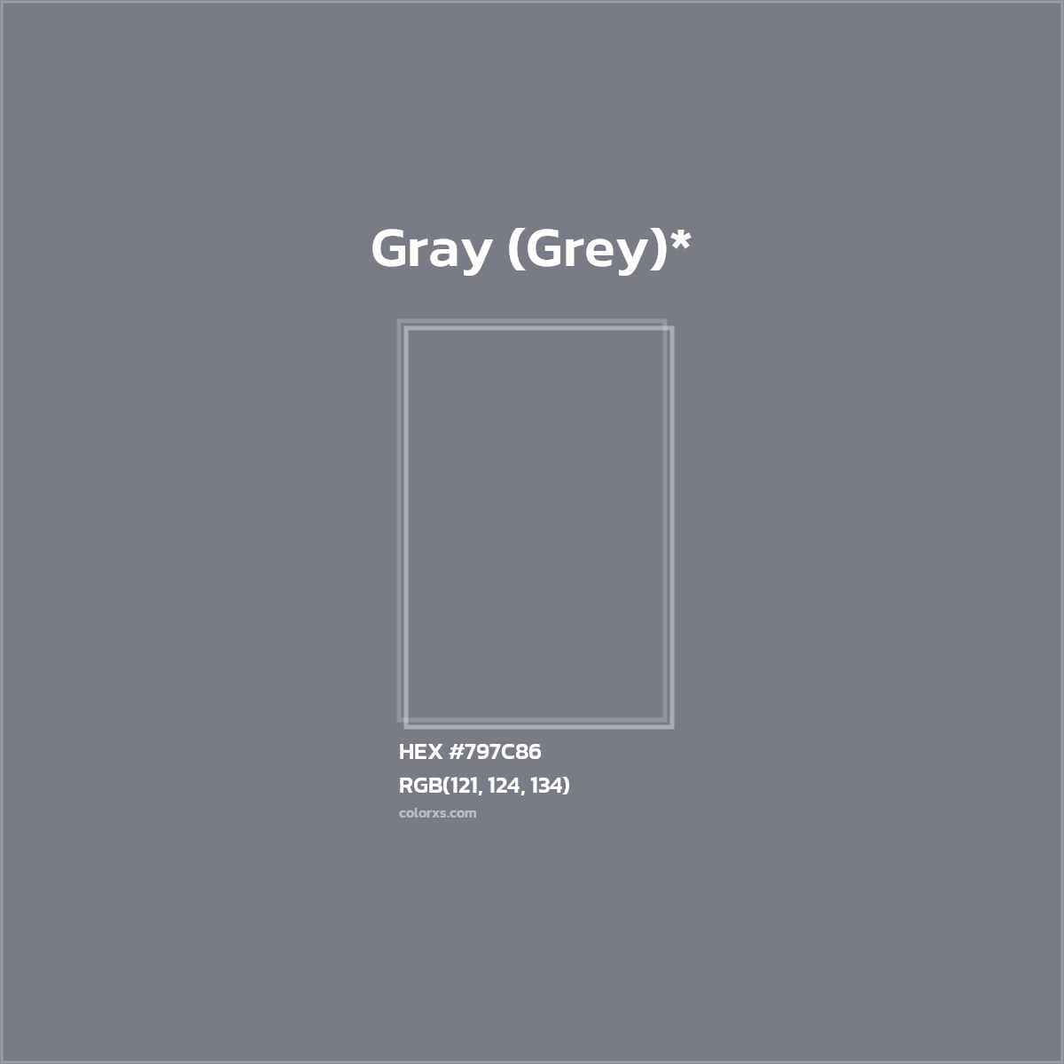 HEX #797C86 Color Name, Color Code, Palettes, Similar Paints, Images