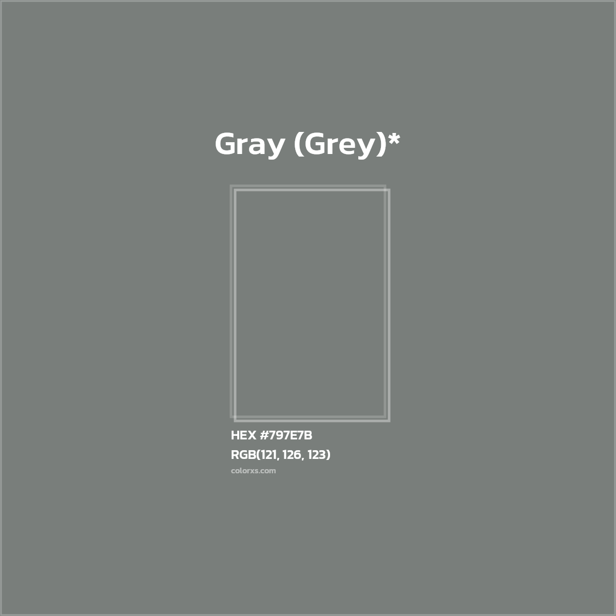 HEX #797E7B Color Name, Color Code, Palettes, Similar Paints, Images