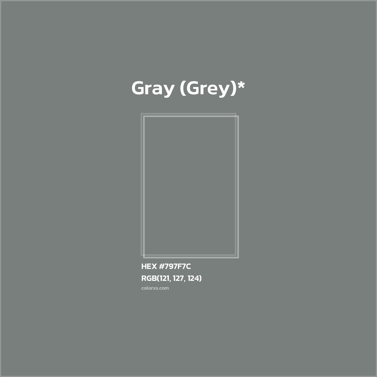 HEX #797F7C Color Name, Color Code, Palettes, Similar Paints, Images