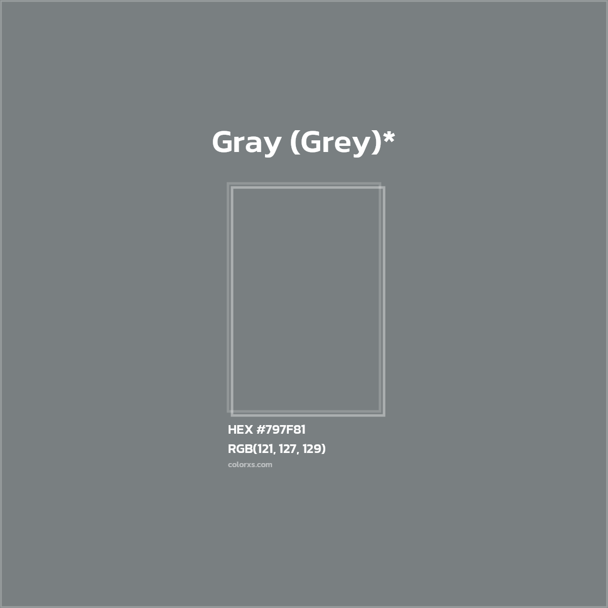 HEX #797F81 Color Name, Color Code, Palettes, Similar Paints, Images
