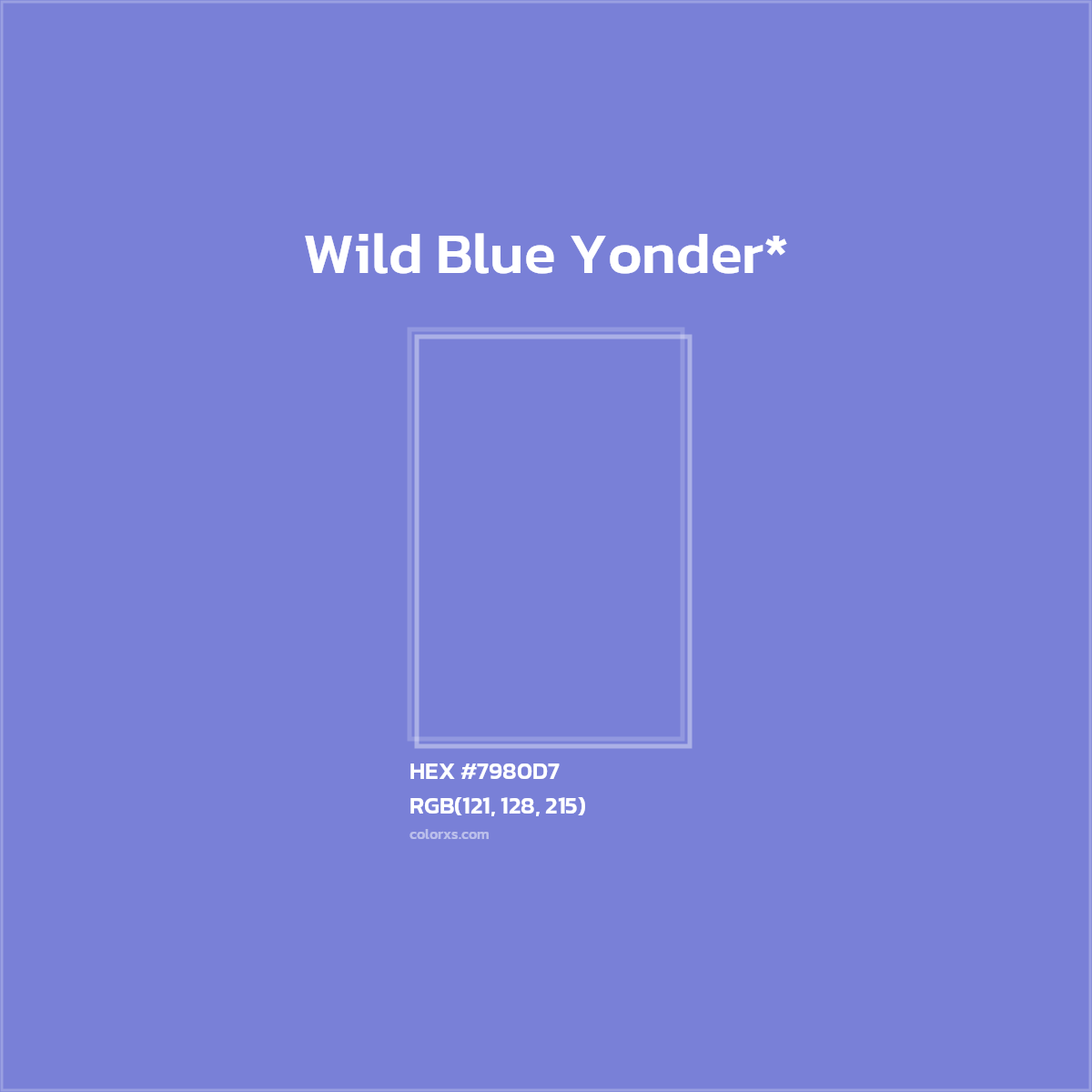 HEX #7980D7 Color Name, Color Code, Palettes, Similar Paints, Images