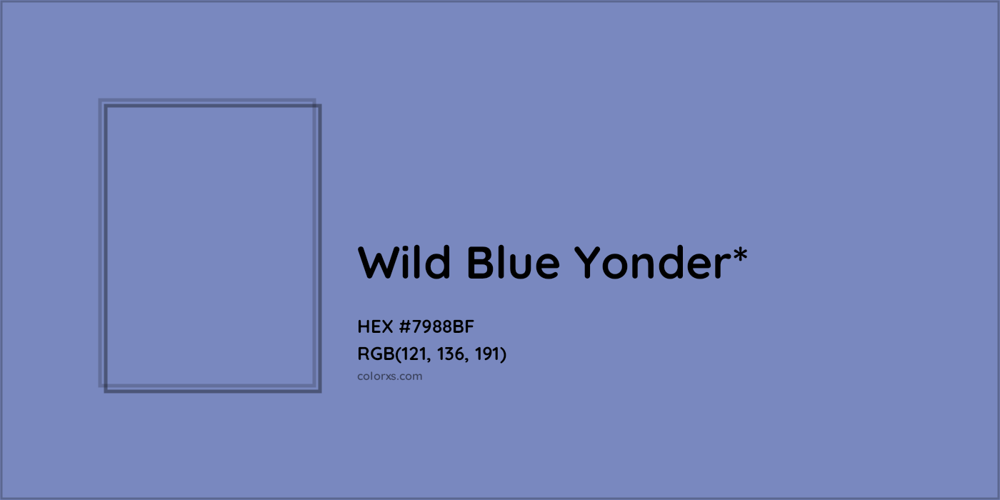 HEX #7988BF Color Name, Color Code, Palettes, Similar Paints, Images