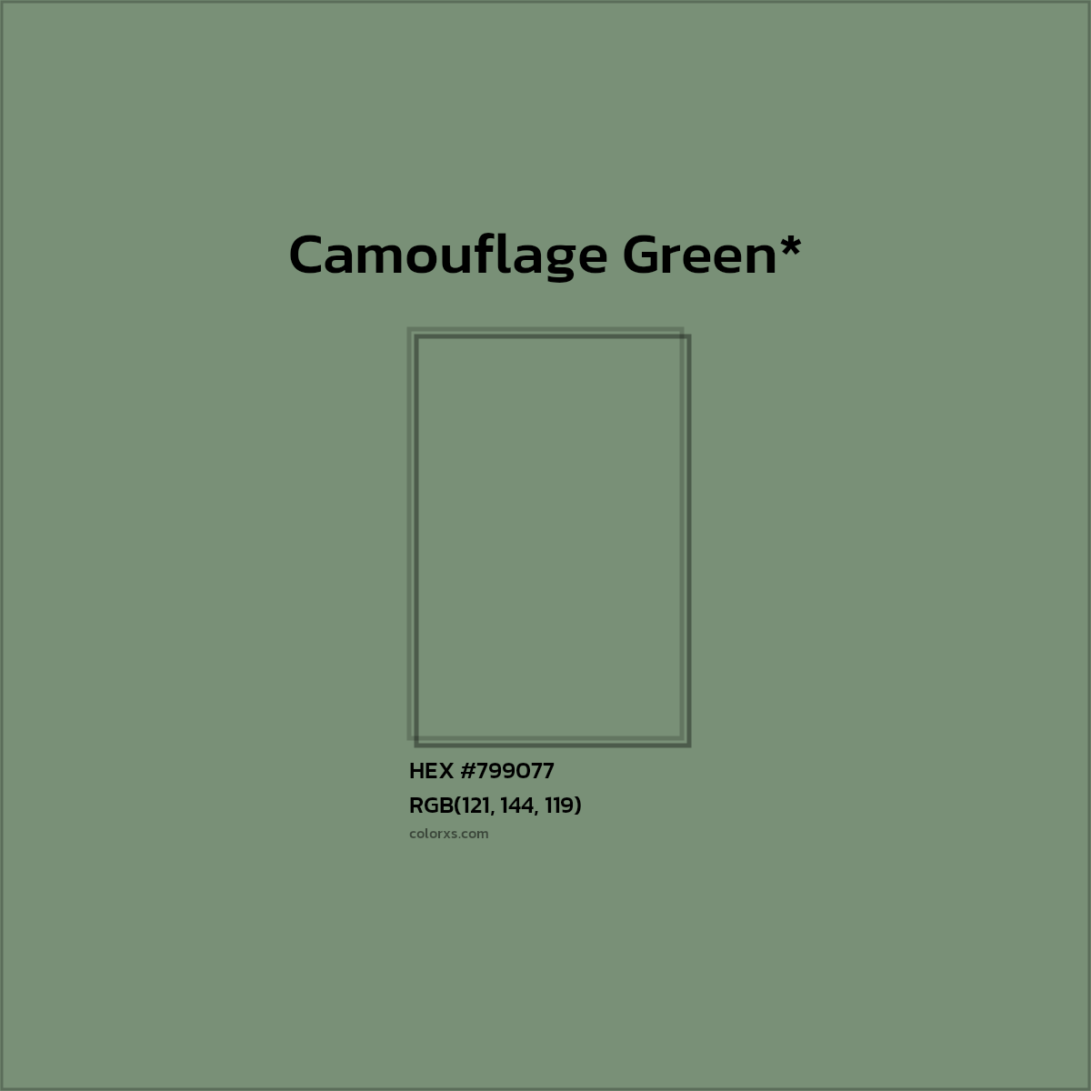 HEX #799077 Color Name, Color Code, Palettes, Similar Paints, Images