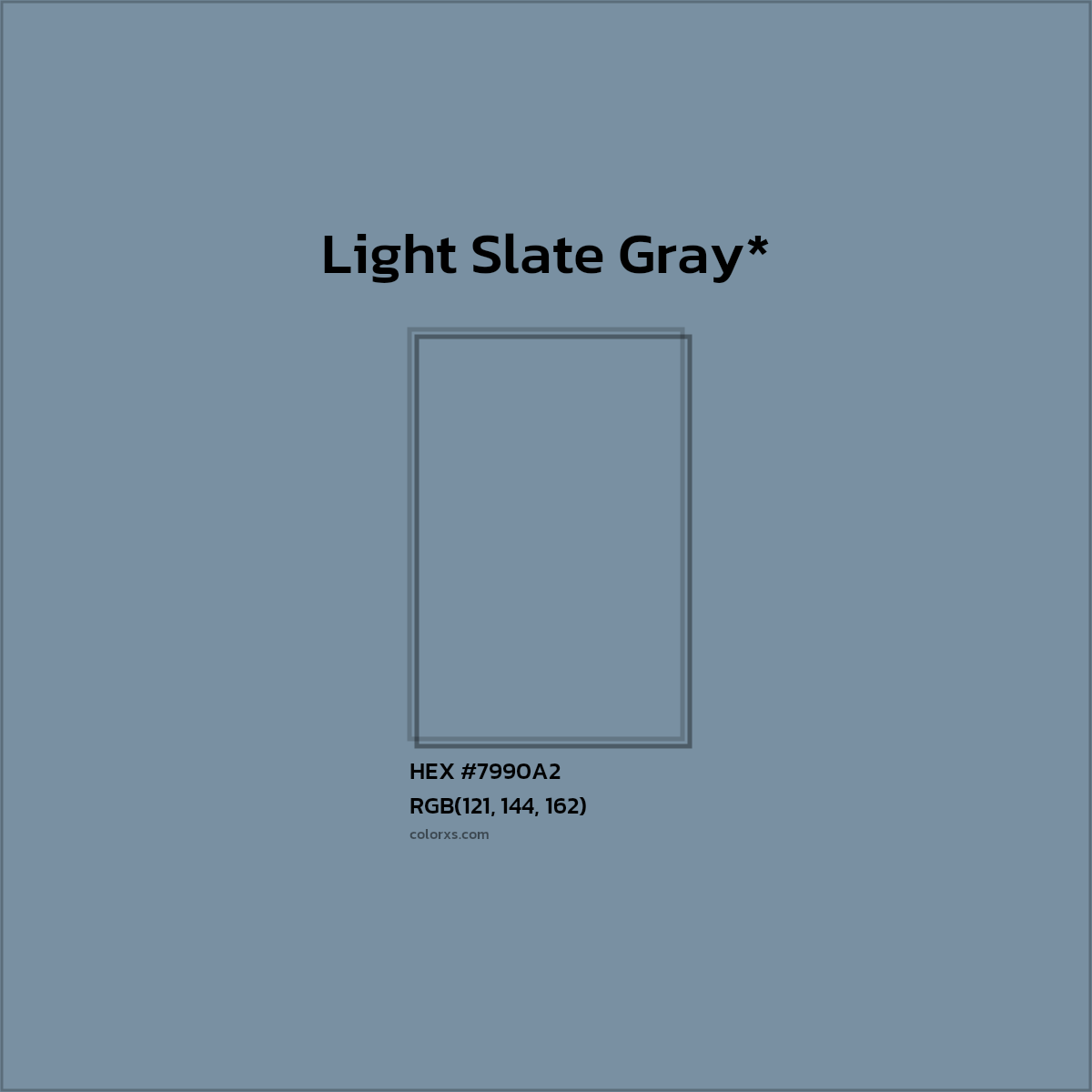 HEX #7990A2 Color Name, Color Code, Palettes, Similar Paints, Images