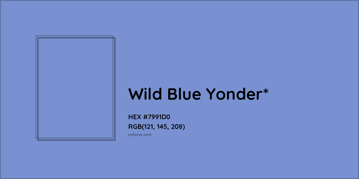 HEX #7991D0 Color Name, Color Code, Palettes, Similar Paints, Images