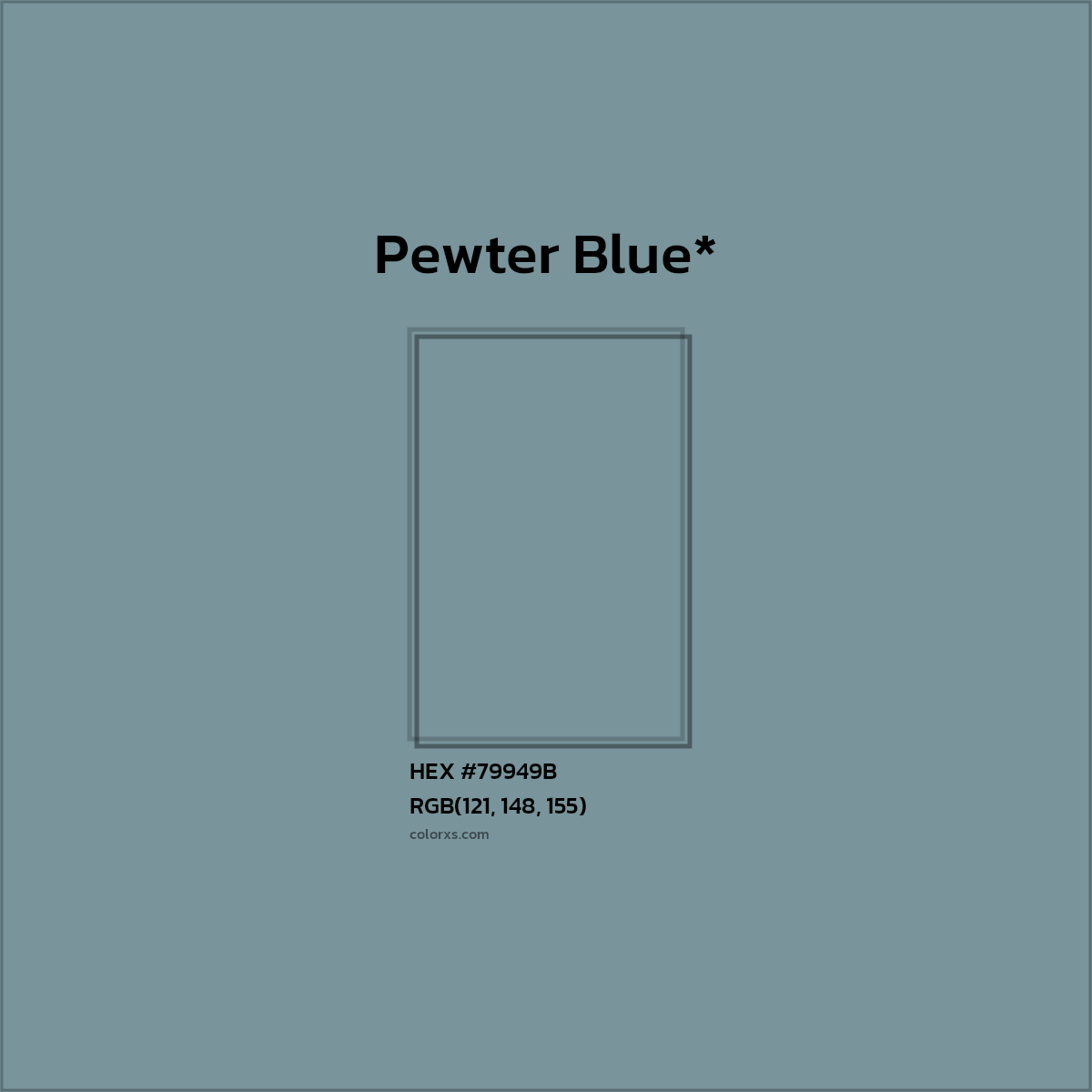 HEX #79949B Color Name, Color Code, Palettes, Similar Paints, Images