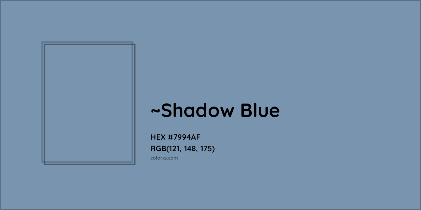 HEX #7994AF Color Name, Color Code, Palettes, Similar Paints, Images