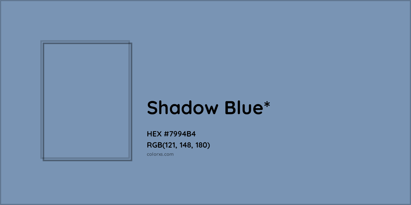 HEX #7994B4 Color Name, Color Code, Palettes, Similar Paints, Images