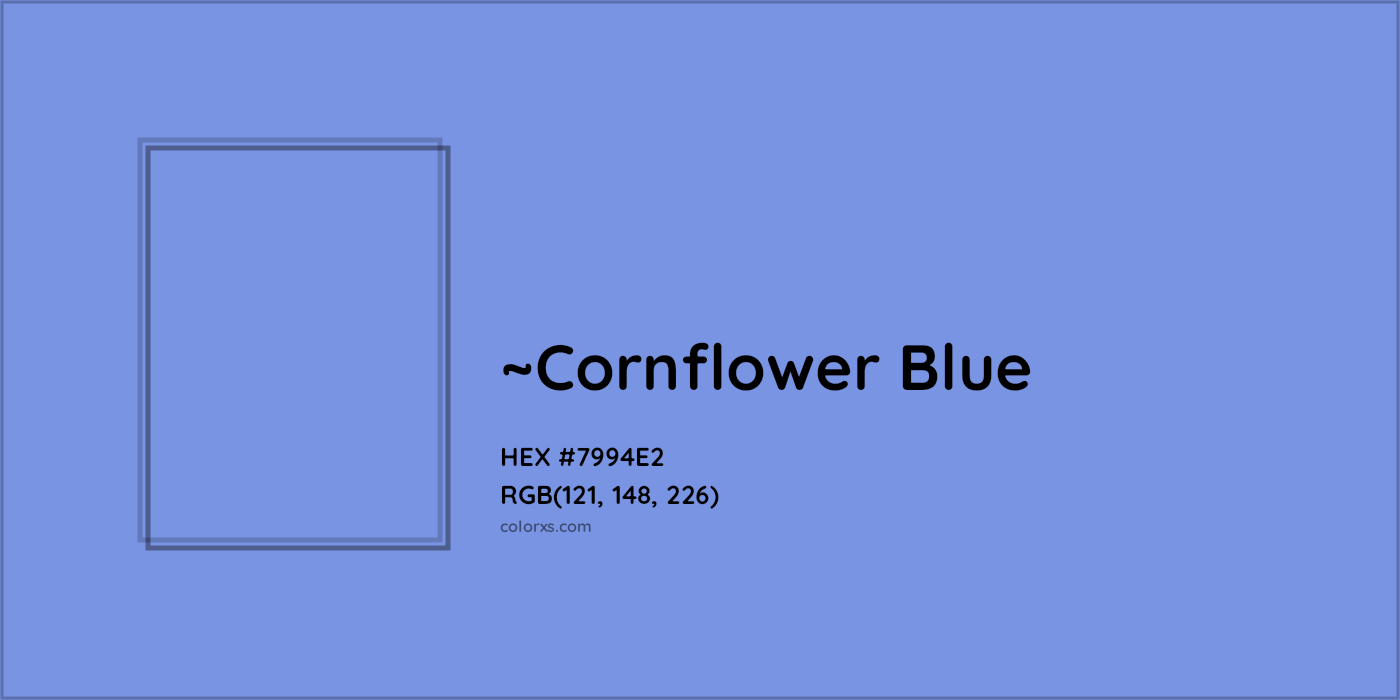 HEX #7994E2 Color Name, Color Code, Palettes, Similar Paints, Images
