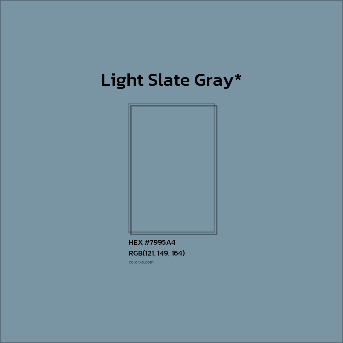 HEX #7995A4 Color Name, Color Code, Palettes, Similar Paints, Images