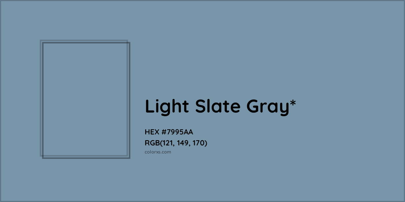 HEX #7995AA Color Name, Color Code, Palettes, Similar Paints, Images
