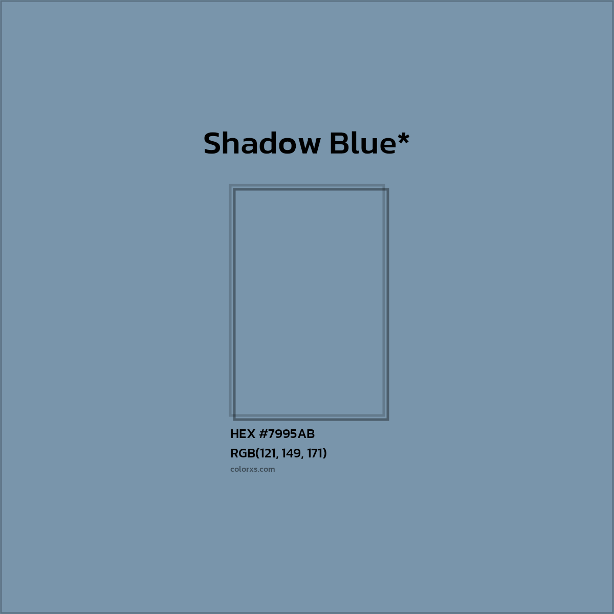 HEX #7995AB Color Name, Color Code, Palettes, Similar Paints, Images