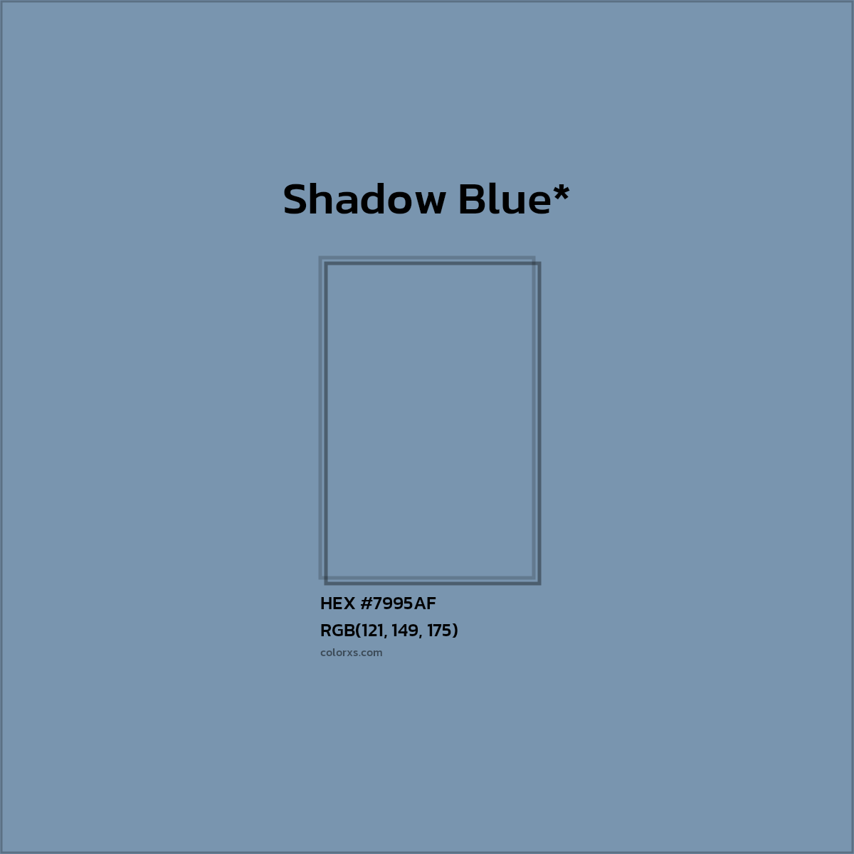 HEX #7995AF Color Name, Color Code, Palettes, Similar Paints, Images