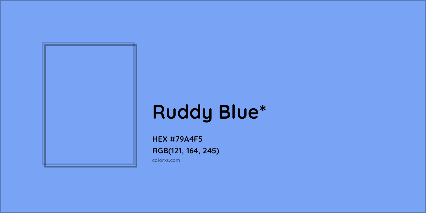HEX #79A4F5 Color Name, Color Code, Palettes, Similar Paints, Images