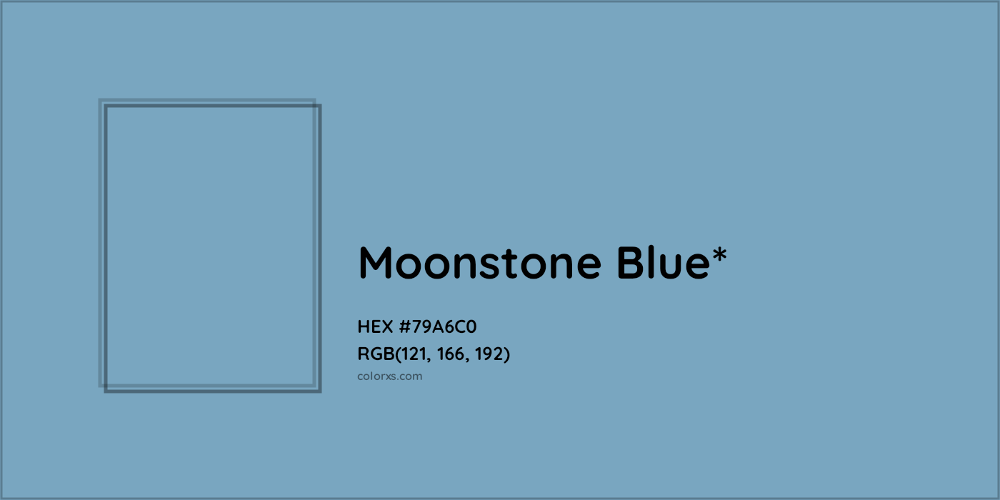 HEX #79A6C0 Color Name, Color Code, Palettes, Similar Paints, Images