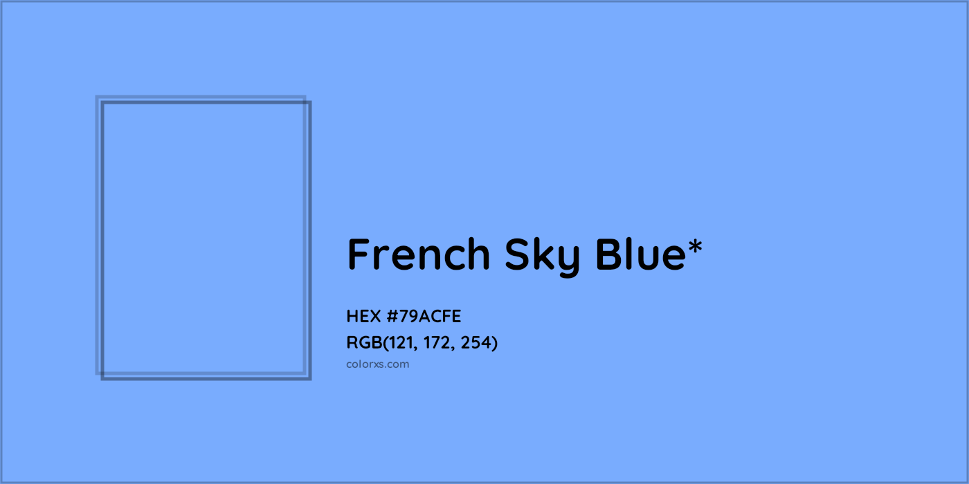 HEX #79ACFE Color Name, Color Code, Palettes, Similar Paints, Images