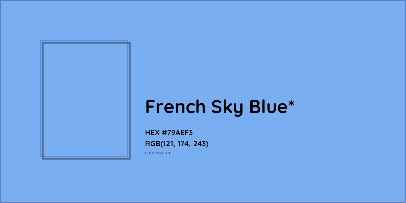 HEX #79AEF3 Color Name, Color Code, Palettes, Similar Paints, Images