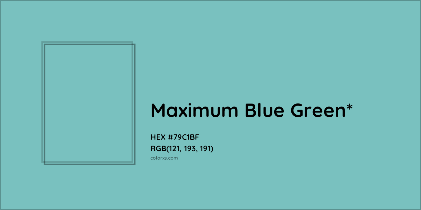 HEX #79C1BF Color Name, Color Code, Palettes, Similar Paints, Images