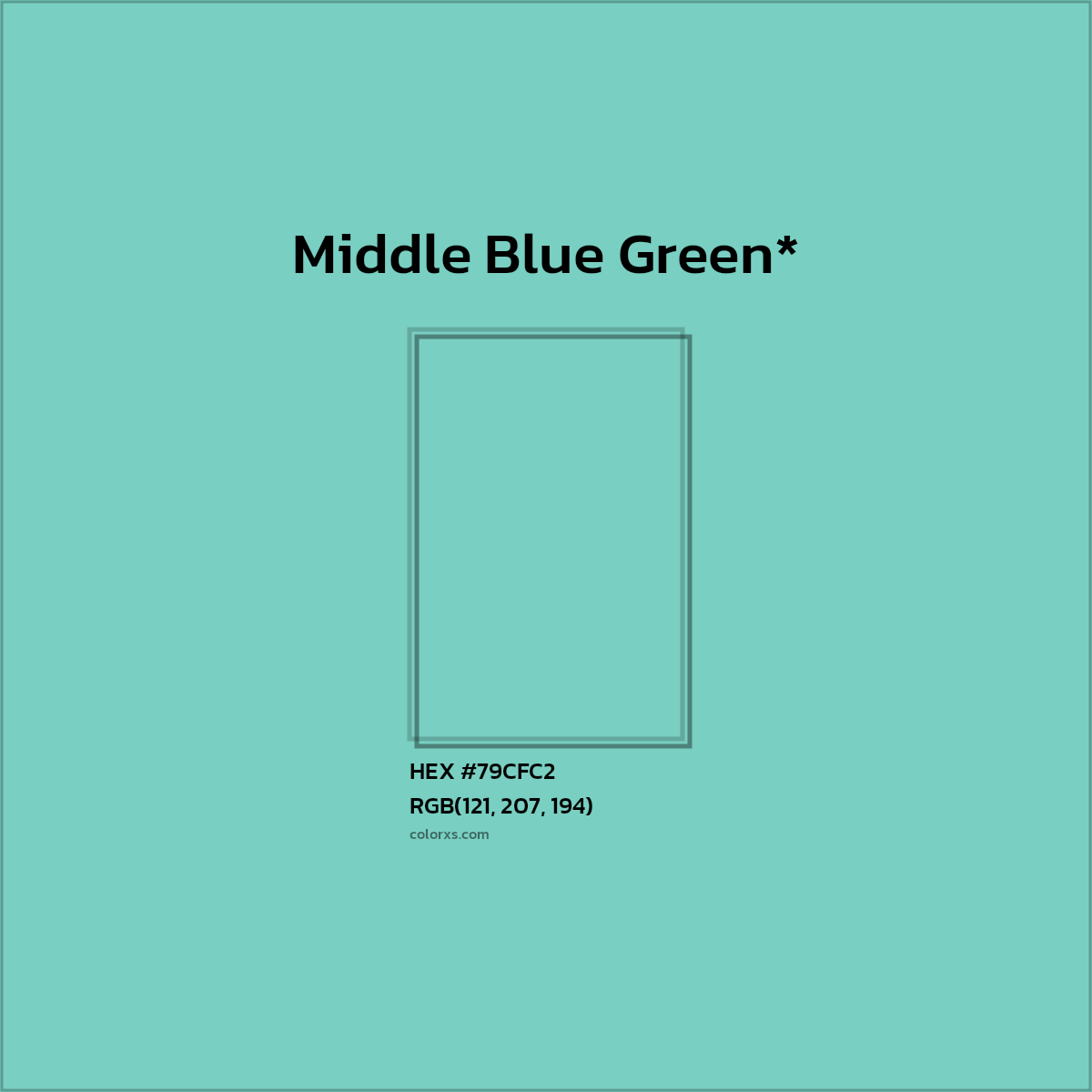 HEX #79CFC2 Color Name, Color Code, Palettes, Similar Paints, Images