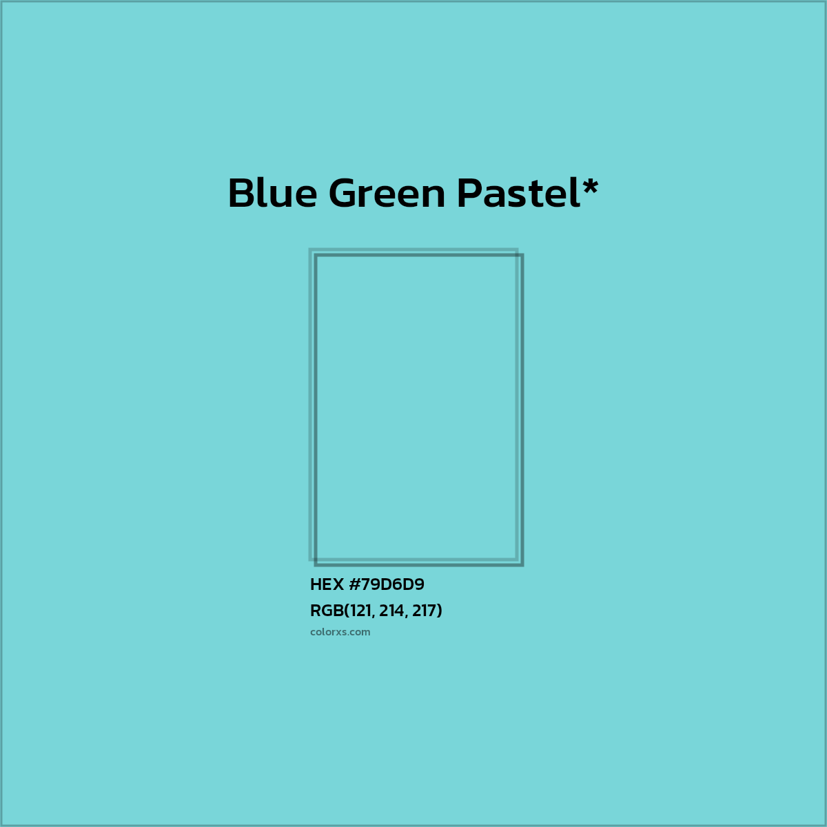 HEX #79D6D9 Color Name, Color Code, Palettes, Similar Paints, Images