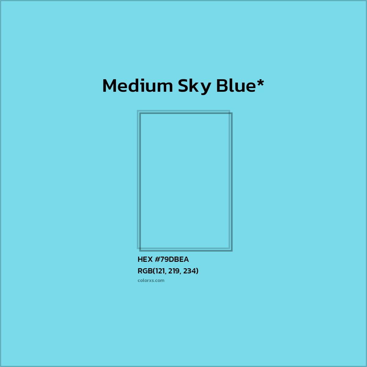HEX #79DBEA Color Name, Color Code, Palettes, Similar Paints, Images