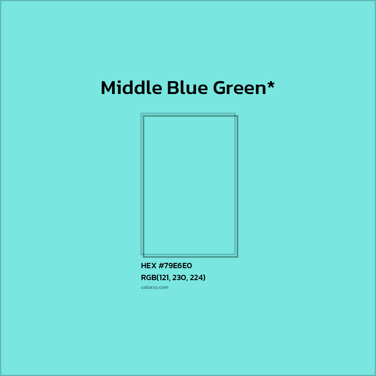 HEX #79E6E0 Color Name, Color Code, Palettes, Similar Paints, Images